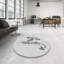 Tapis gris/noir/bleu à motifs-90494833