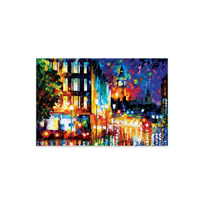 «London's Lights On Plastique / Acrylique» par Leonid Afremov, peinture