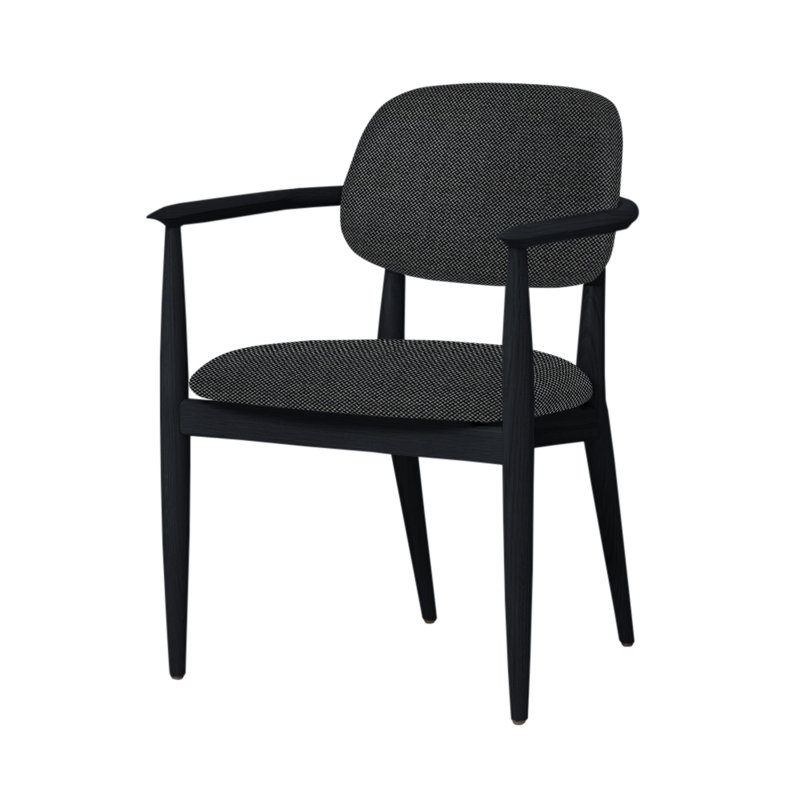 Chaise Slow de Space Copenhagen, Chêne noir, Revive 1164