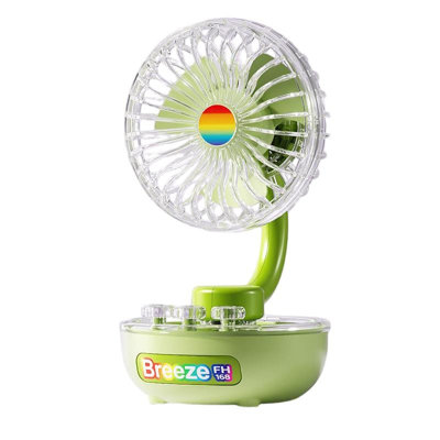 Kbndieu Mini Desktop Fan USB Rechargeable 2026 Portable Small Fan with Night Light Quiet  Fan for Office Dorm Travel