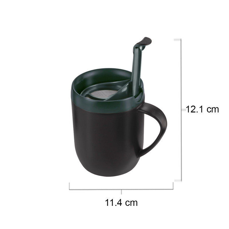 Zyliss Polypropylene Plastic Coffee Mug, Black