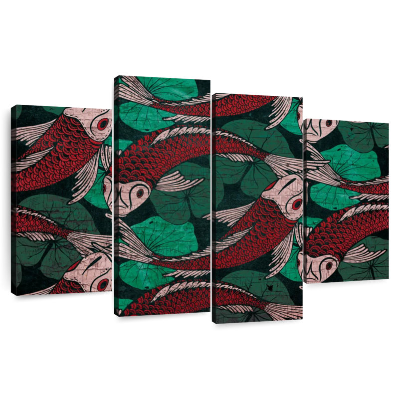 Brampt Japanese Koi Fish Pond, 27" H x 43" W