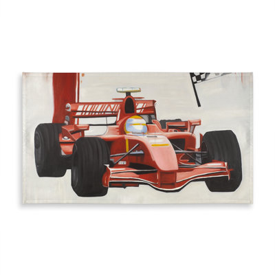 Scenic Red Man Cave Tablecloth | Formula 1 Car Decor Indoor/Outdoor