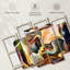 «Passionate Moment», ensemble de 4 toiles abstraites sur toile-92829127