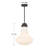 Bartlet 1-Light Pendant in Matte Black-384995578