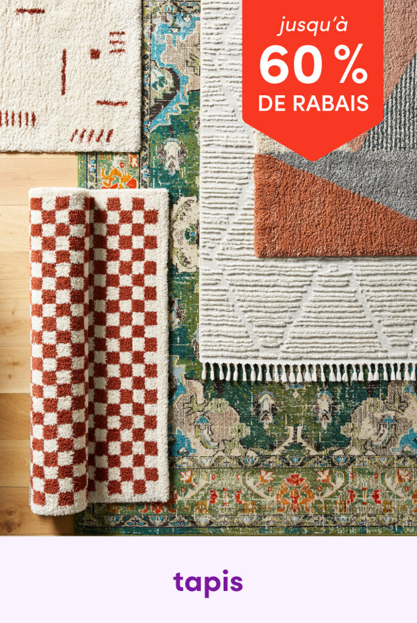 Tapis : jusqu’à 60 % DE RABAIS