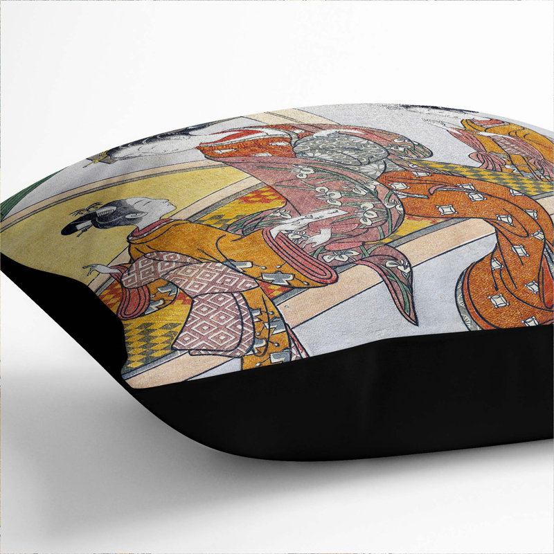 Square Throw Cushion, 40cm H x 40cm W x 15cm D, Black