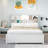 Twin Size Wood Platform Bed with Bookcase Headboard-1611219113-1611219119