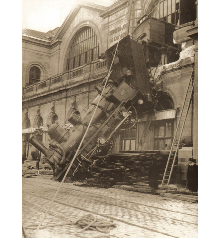 La gare Montparnasse, 1895, H 24 po x l 18 po