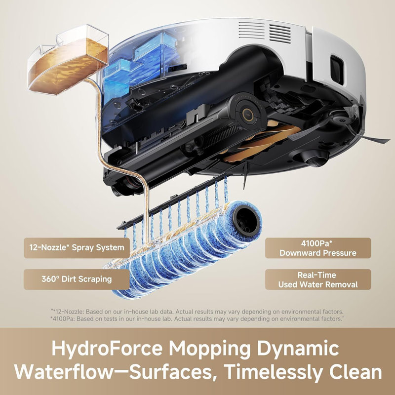 Z60 Ultra Roller SA Robot Vacuum & Mop,26000Pa Suction, Pet Hair and Carpet Friendly,DuoSolution System