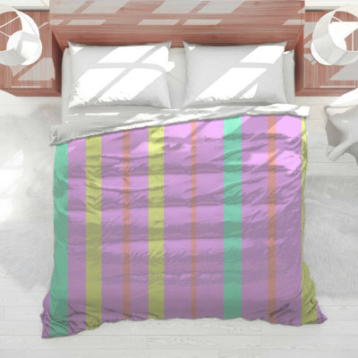 Pastel Vertical Stripes Comforter