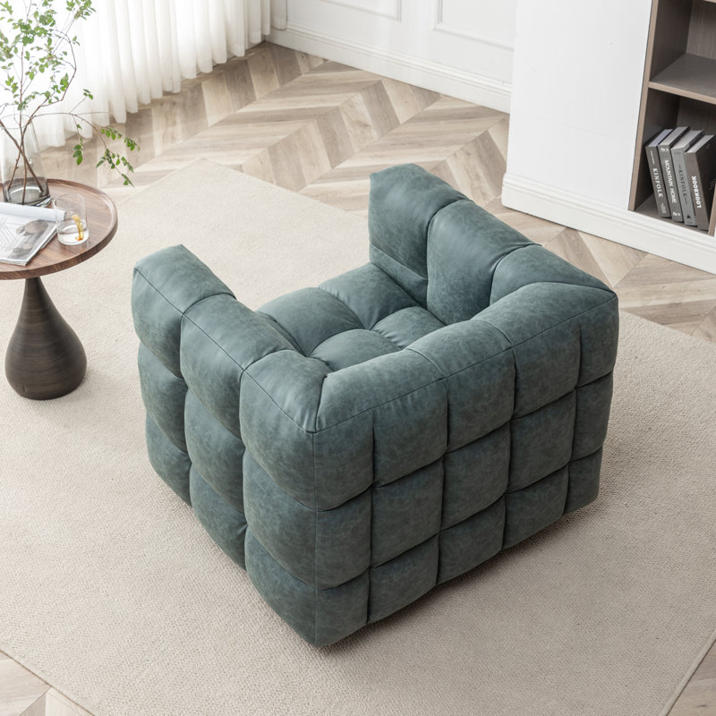 Fauteuil pivotant 38 po Brennan, Bleu Avdul