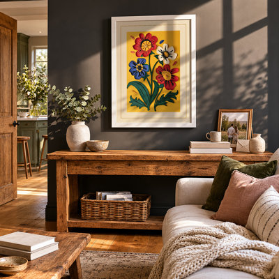 Blooming Folk Garden Botanical - Framed Print