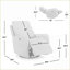 Fauteuils inclinables, inclinables et modernes de 30 po | Polyester gris clair chiné