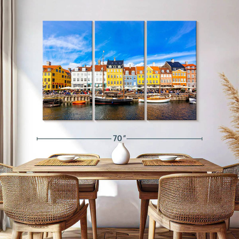 Sébbie loge au port de Nyhavn, H 42 po x l 65 po