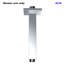 Bras de douche carré en laiton à fixation au plafond 6 po Topcraft, composants de douche universels pour pomme de douche à effet pluie-90579286