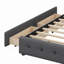 Lit plateforme tapissier Rahaan avec 2 tiroirs et 1 lit gigogne simple TG-17023942