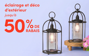 éclairage et déco d'extérieur en solde