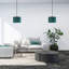 20cm H Cotton Drum Lamp Shade ( Screw On ) in Green