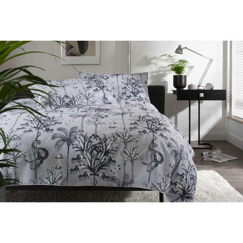 Cotton Floral Duvet Cover Set with Pillowcases, Single - 1 Standard Pillowcase