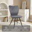 Upholstered Upholstered Back Side Chair in Grey