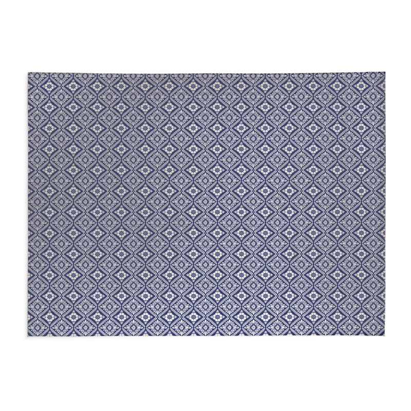 Petit tapis de cuisine Talia, Rectangle 4pi x 6 pi, Marine