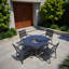 Outdoor charcoal-grilled dining set