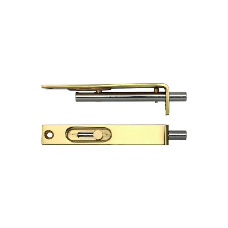 Sunk Slide Flush Bolt, Polished Brass