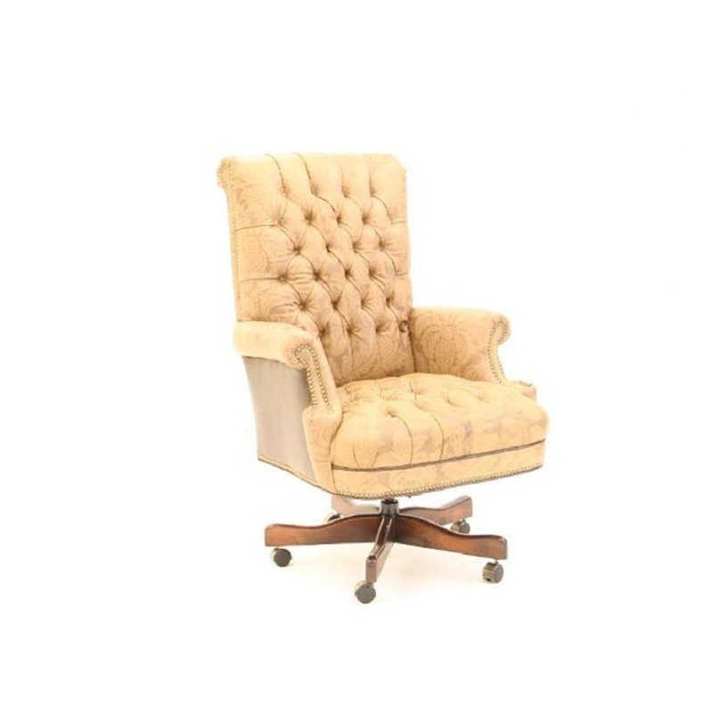 Leather Swivel Executive Chair, Bristol 5410, Brushy Bayou, Natural