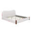 Structure de lit en bois avec tête de lit, lit plateforme tapissier avec pieds de soutien en bois, structure de lit Cloud-106912656-106912669