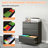 3 Drawer Office Filing Cabinet, Lockable, Black Metal Construction 3 Cabinet With Lock, Black, For Business-482787284