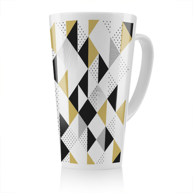 Geometric Triangles Latte Mug