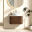 Meuble-lavabo Erba de 24 po avec lavabo, armoire murale en noyer avec porte-serviettes gratuit, lavabo simple en céramique blanche, sans drain et robinet, pré-assemblé-1336344355-1336344358