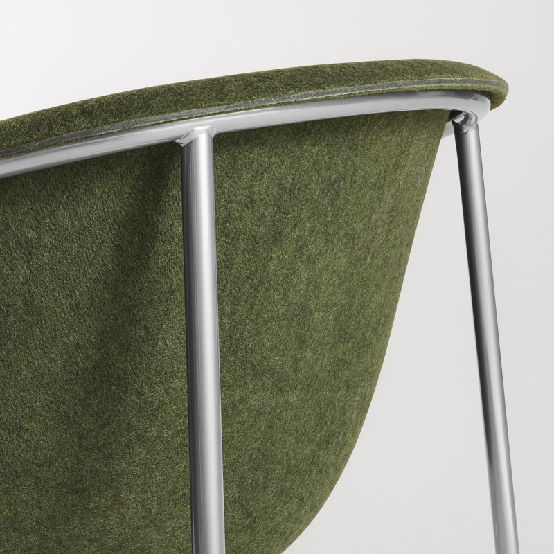 Past Life Upholstered Arm Chair, Silver, Olive