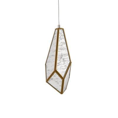 Glace 3 - Light Painted Silver/Antique Brass Cluster Pendant