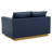 Berengarius Leather Loveseat with Gold Stainless Steel Base-224092893