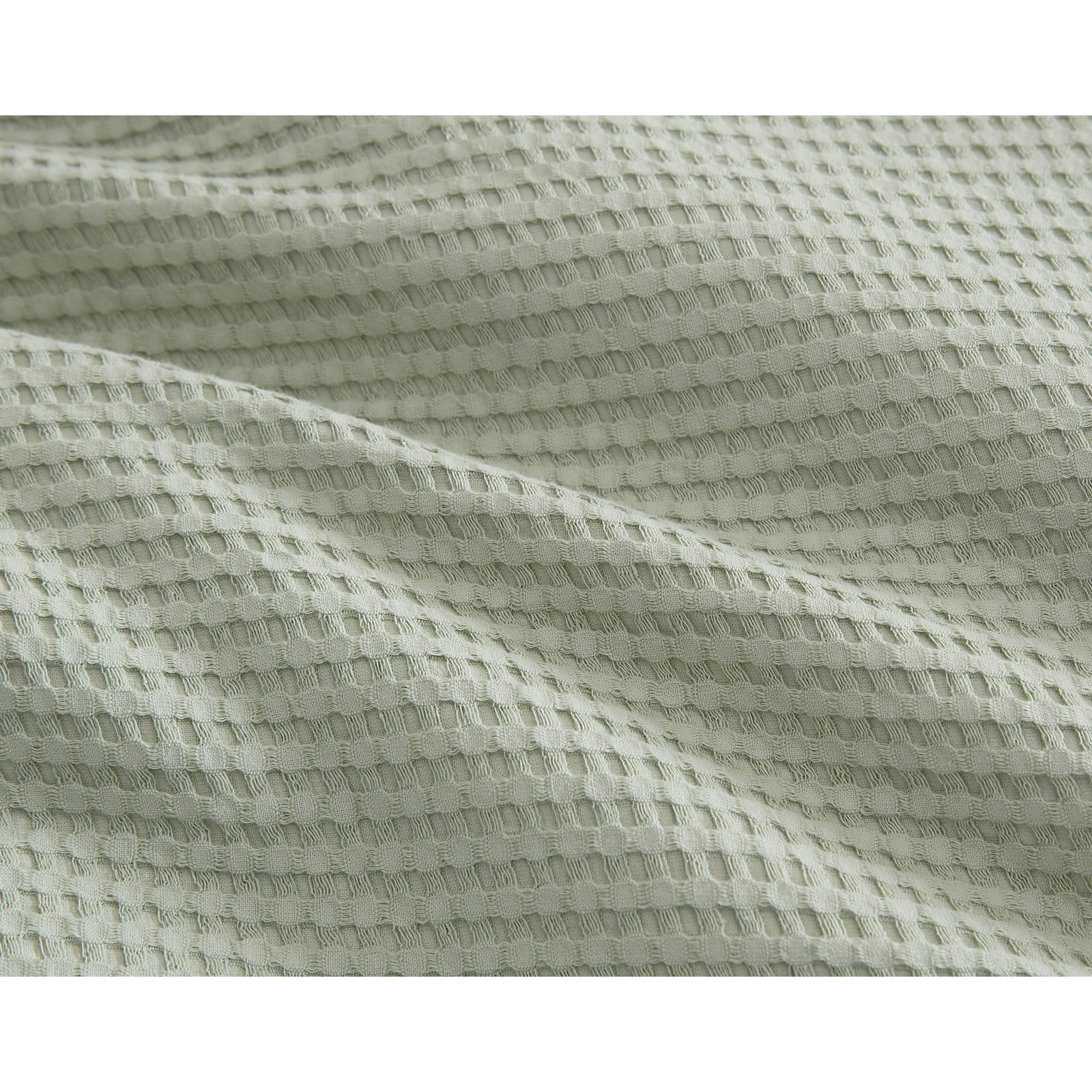 Cotton Waffle Duvet 3 Pc , King Duvet Cover + 2 King Shams, Green