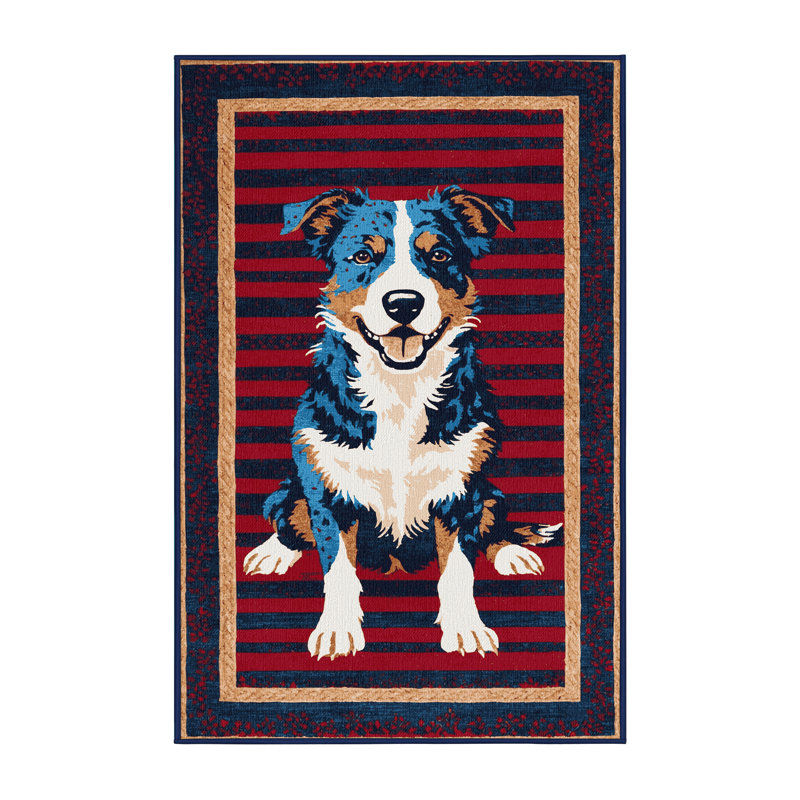  Tapis lavable pour chien australien, Rectangle 6 pi x 9 pi