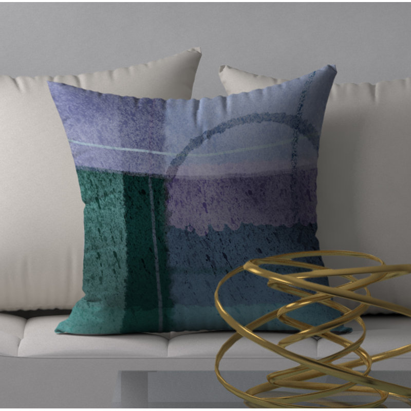 Abstract Throw Pillow, 24" H x 24" W