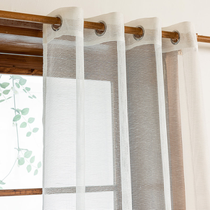 Ensemble de 2 rideaux en polyester filtrant la lumière Draycott, Blanc