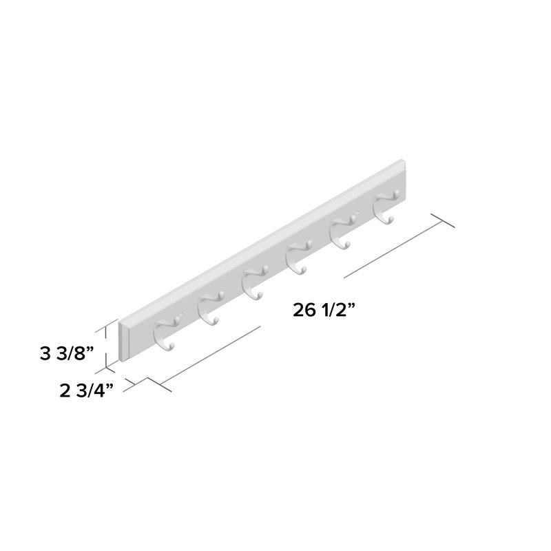 Portemanteaux mural Canup Rail, Noir