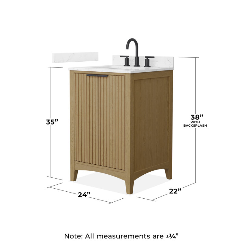 Palmilla 48" Freestanding Single Bathroom Vanity with Cultured Marble Top, Beige / Brushed Nickel, 24"