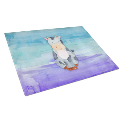 Planche à découper en verre trempé de vache caroline