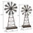 Nitu 2-Piece Metal Windmill Sculpture 