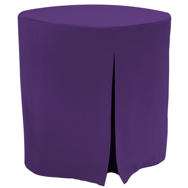 Violet Round Polyester Fitted Table Cover for 30" Tables