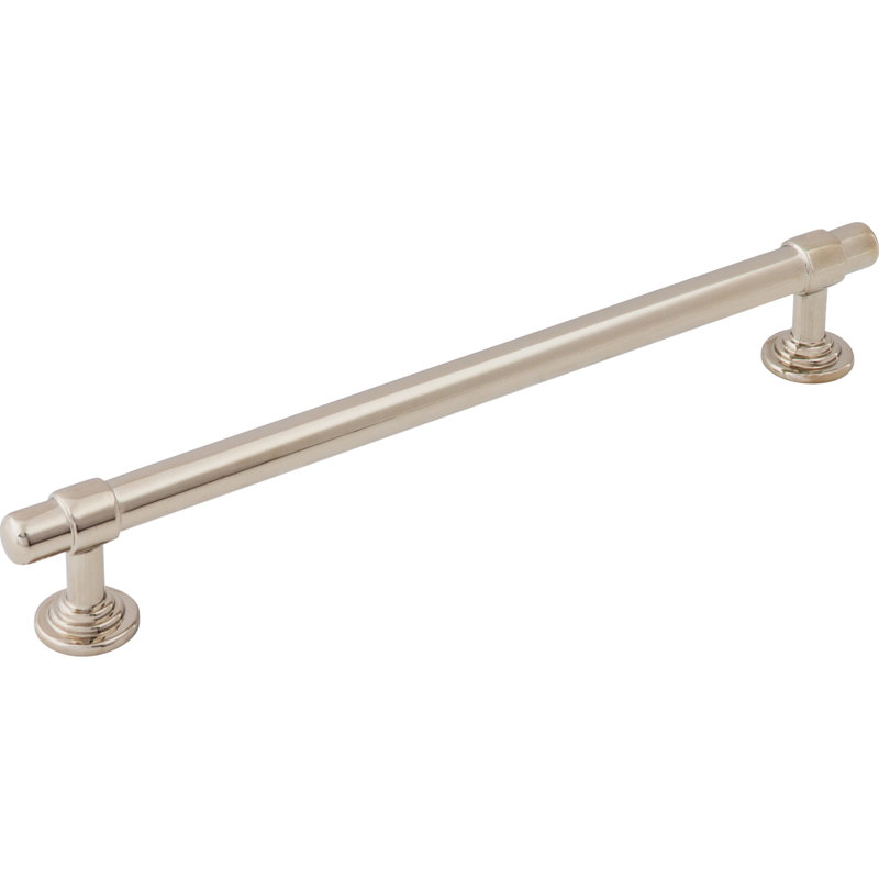 Ellis Bar Pull, Polished Nickel, 7 9/16" Center to Center
