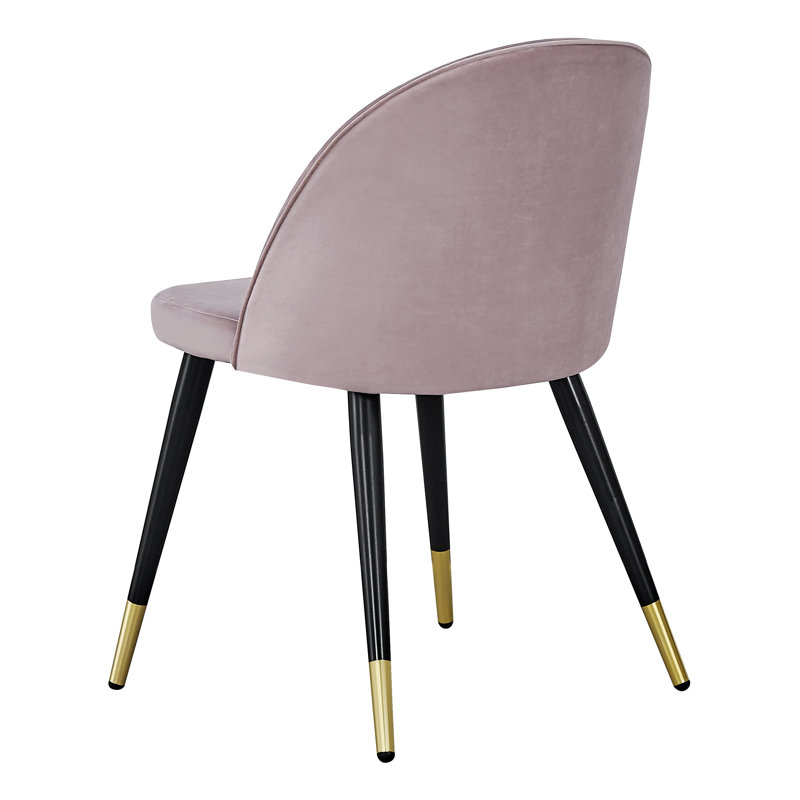 Ivan 47cm H Velvet Upholstered Side Chair, Rose