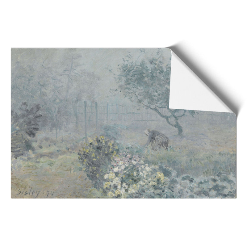 Fog Voisins by Alfred Sisley - No Frame Painting, 42cm H x 59cm W x 0.1cm D