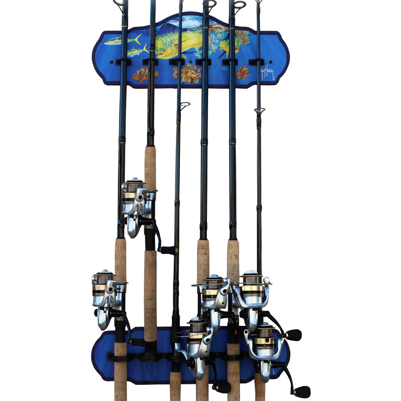 Guy Harvey Mahi 6 Rod Wall Rack