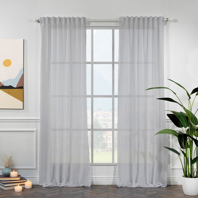 Panneau très semi-transparent extra long et extra large, L 120 po x L 216 po, Gris